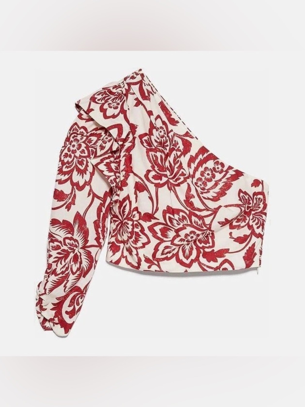 Zara Asymmetric Floral Top